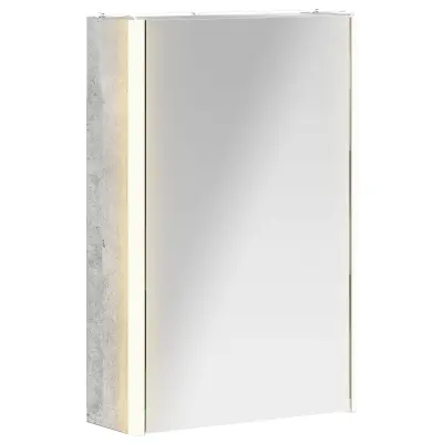 vidaXL Kopalniška ogledalna omara Betonsko siva 33 x 11,5 x 50 cm
