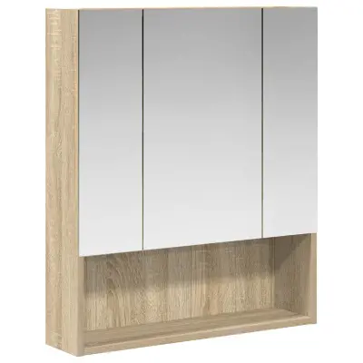 vidaXL Kopalniška ogledalna omara Sonoma hrast 60 x 14.5 x 70 cm