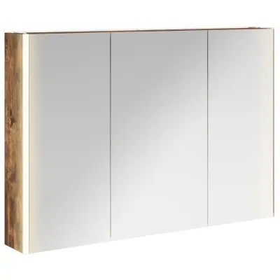 vidaXL Kopalniška ogledalna omara Dimljeni oreh 103,5 x 15,5 x 70 cm