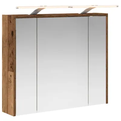 vidaXL Kopalniška ogledalna omara Star les 73,5 x 16 x 62,5 cm