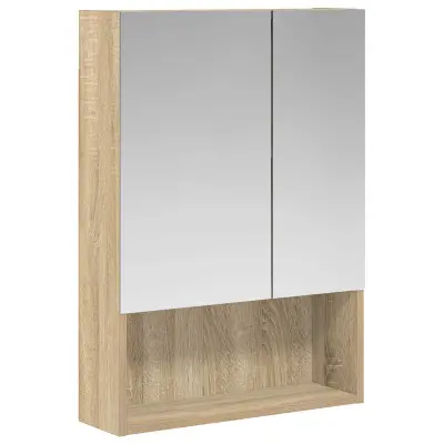 vidaXL Kopalniška ogledalna omara Sonoma hrast 50 x 14,5 x 70 cm