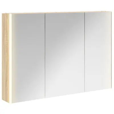 vidaXL Kopalniška ogledalna omara Sonoma hrast 103,5 x 15,5 x 70 cm
