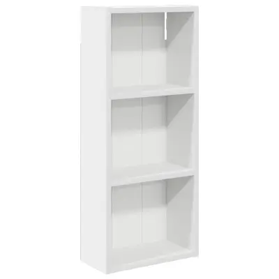 vidaXL Kopalna stenska omarica s polico Bela 30 x 14 x 70 cm