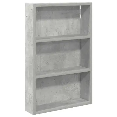 vidaXL Kopalna stenska omarica s polico Beton Siva 40 x 10 x 60,5 cm