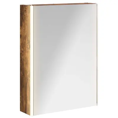 vidaXL Kopalniška ogledalna omara Dimljeni oreh 73.5 x 15.5 x 70 cm