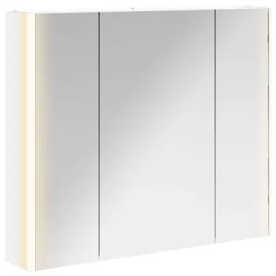 vidaXL Kopalniška ogledalna omara Bela 83,5 x 15,5 x 70 cm