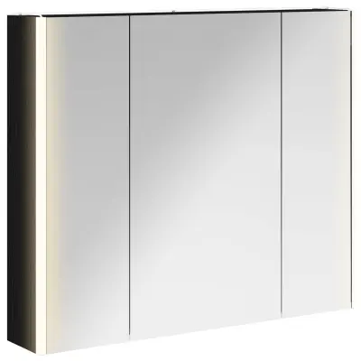 vidaXL Kopalniška ogledalna omara Črna Orehovina 83,5 x 15,5 x 70 cm