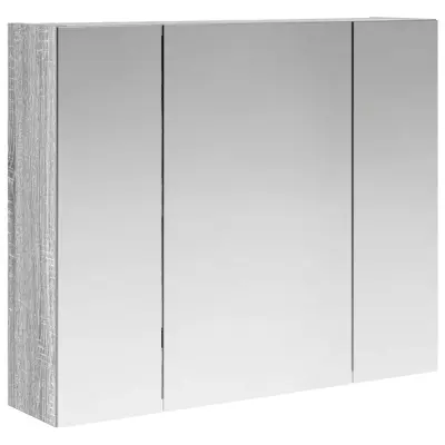 vidaXL Kopalniška ogledalna omara Siva Sonoma 60 x 14,5 x 50 cm