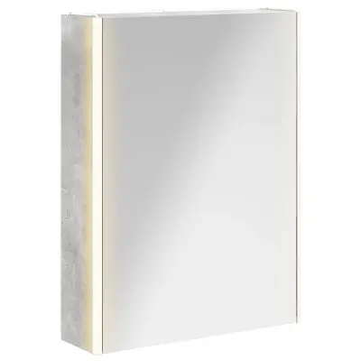 vidaXL Kopalniška ogledalna omara Betonsko siva 53,5 x 15,5 x 70 cm