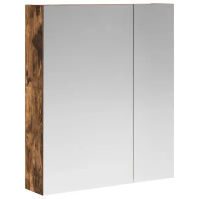 vidaXL Kopalniška ogledalna omara Dimljeni oreh 60 x 14,5 x 70 cm