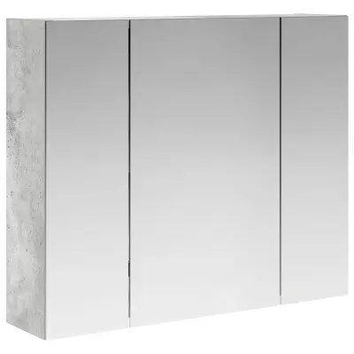 vidaXL Kopalniška ogledalna omara Betonsko siva 60 x 14,5 x 50 cm