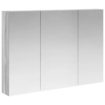 vidaXL Kopalniška ogledalna omara Siva Sonoma 100 x 14,5 x 70 cm