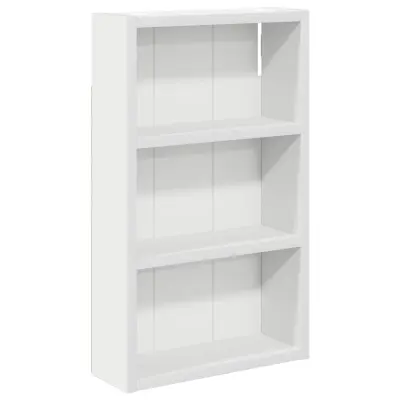 vidaXL Kopalna stenska omarica s polico Bela 30 x 10 x 50 cm