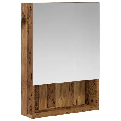 vidaXL Kopalniška ogledalna omara s polico Star les 50 x 14,5 x 70 cm