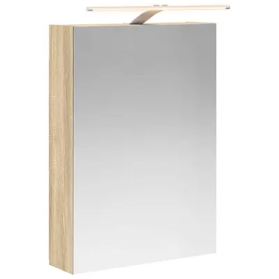 vidaXL Kopalniška ogledalna omara Sonoma hrast 50 x 14,5 x 70 cm