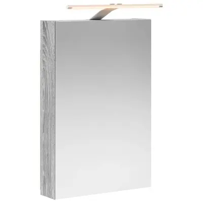 vidaXL Kopalniška ogledalna omara Siva Sonoma 40 x 10,5 x 60,5 cm