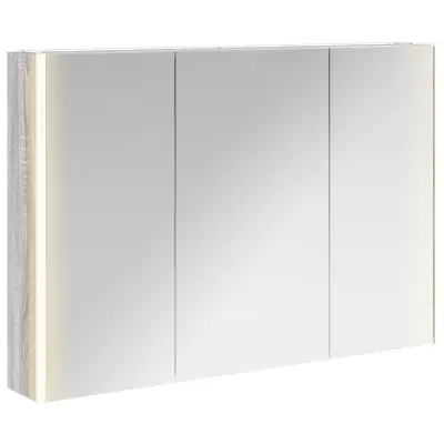 vidaXL Kopalniška ogledalna omara Siva Sonoma 103,5 x 15,5 x 70 cm
