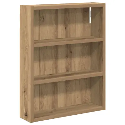 vidaXL Kopalna stenska omarica s polico Oreh 40 x 10 x 50 cm