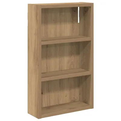 vidaXL Kopalna stenska omarica s polico Oreh 30 x 10 x 50 cm