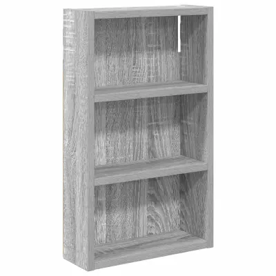vidaXL Kopalna stenska omarica s polico Siva Sonoma 30 x 10 x 50 cm