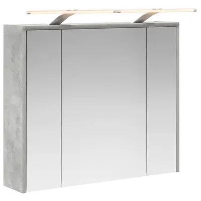 vidaXL Kopalniška ogledalna omara Betonsko siva 73,5 x 16 x 62,5 cm