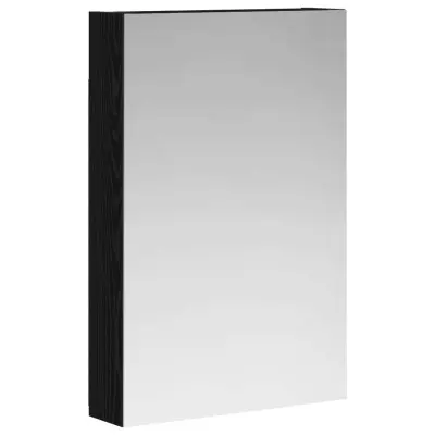 vidaXL Kopalniška ogledalna omara Črna Orehovina 40 x 10,5 x 60,5 cm