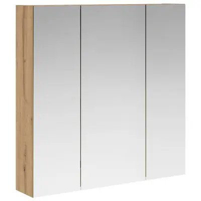 vidaXL Kopalniška ogledalna omara Oreh 70 x 14,5 x 70 cm