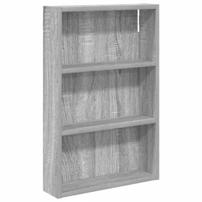vidaXL Kopalna stenska omarica s polico Siva Sonoma 40 x 10 x 60,5 cm