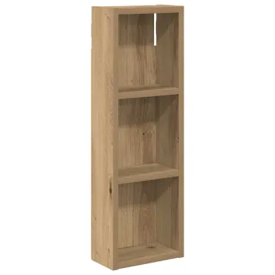 vidaXL Kopalna stenska omarica s polico Oreh 20 x 10 x 60,5 cm