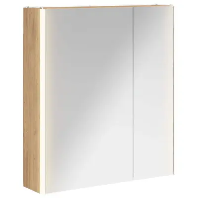 vidaXL Kopalniška ogledalna omara Oreh 63,5 x 15,5 x 70 cm