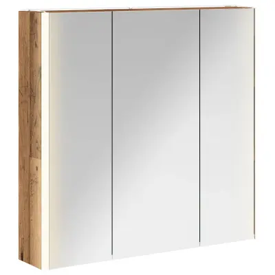 vidaXL Kopalniška ogledalna omara z vrati Star les 73.5 x 15.5 x 70 cm