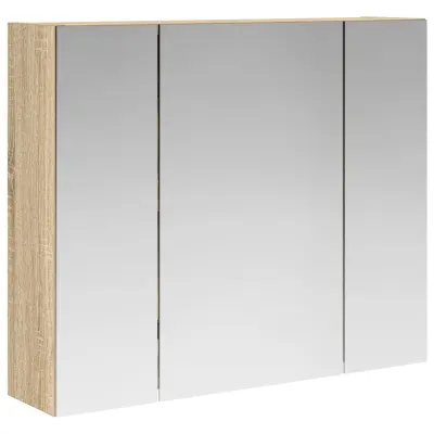 vidaXL Kopalniška ogledalna omara Sonoma hrast 60 x 14,5 x 50 cm