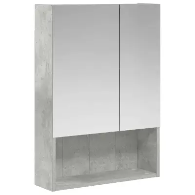 vidaXL Kopalniška ogledalna omara Betonsko siva 50 x 14,5 x 70 cm