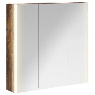 vidaXL Kopalniška ogledalna omara Dimljeni oreh 73.5 x 15.5 x 70 cm