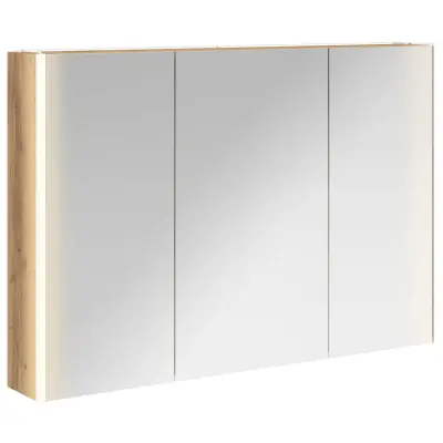 vidaXL Kopalniška ogledalna omara Oreh 103,5 x 15,5 x 70 cm