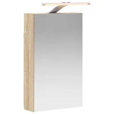 vidaXL Kopalniška ogledalna omara Sonoma hrast 30 x 10,5 x 50 cm