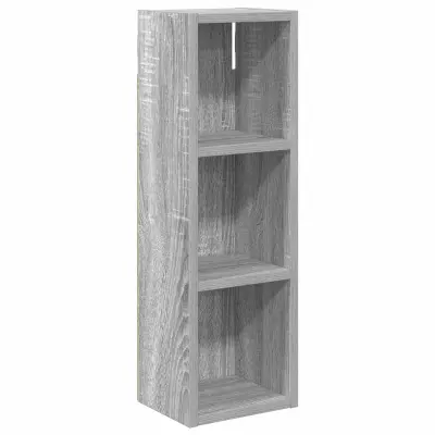 vidaXL Kopalna stenska omarica s polico Siva Sonoma 20 x 16 x 62,5 cm