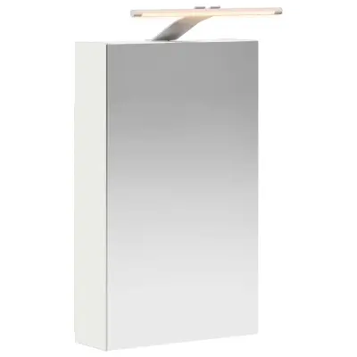 vidaXL Kopalniška ogledalna omara z LED lučmi Bela 30 x 10,5 x 50 cm