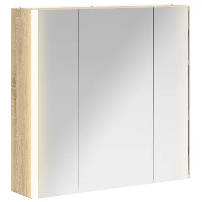 vidaXL Kopalniška ogledalna omara Sonoma hrast 63,5 x 15,5 x 60,5 cm