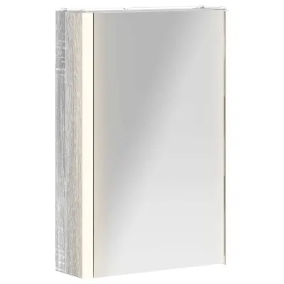 vidaXL Kopalniška ogledalna omara Siva Sonoma 33 x 11,5 x 50 cm