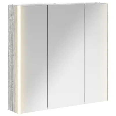 vidaXL Kopalniška ogledalna omara Siva Sonoma 73.5 x 15.5 x 70 cm
