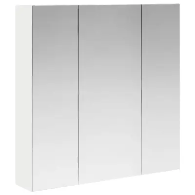 vidaXL Kopalniška ogledalna omara Bela 70 x 14,5 x 70 cm