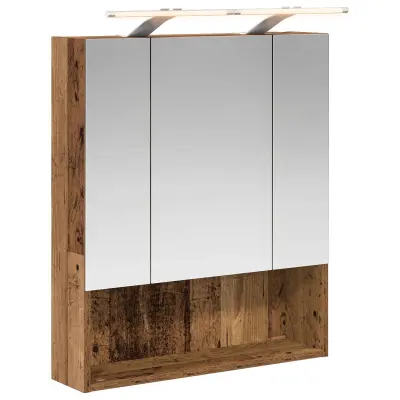 vidaXL Kopalniška ogledalna omara s polico Star les 60 x 14.5 x 70 cm