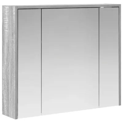 vidaXL Kopalniška ogledalna omara Siva Sonoma 73,5 x 16 x 62,5 cm