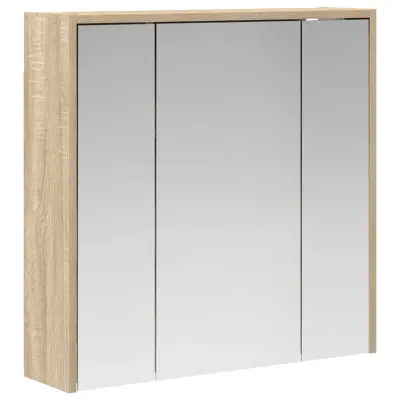 vidaXL Kopalniška ogledalna omara Sonoma hrast 63,5 x 16 x 62,5 cm