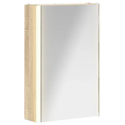 vidaXL Kopalniška ogledalna omara Sonoma hrast 33 x 11,5 x 50 cm