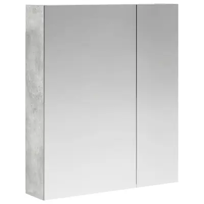 vidaXL Kopalniška ogledalna omara Betonsko siva 60 x 14,5 x 70 cm