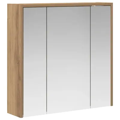 vidaXL Kopalniška ogledalna omara Oreh 63,5 x 16 x 62,5 cm