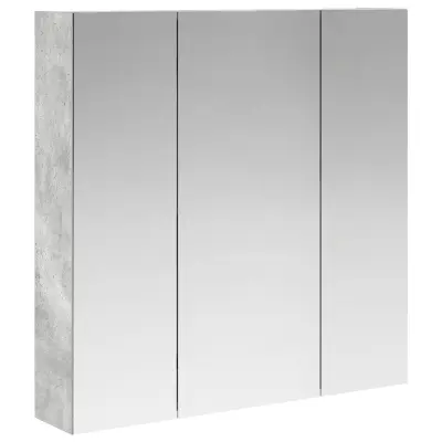 vidaXL Kopalniška ogledalna omara Betonsko siva 70 x 14,5 x 70 cm