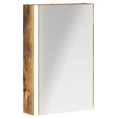 vidaXL Kopalniška ogledalna omara Dimljeni oreh 33 x 11,5 x 50 cm